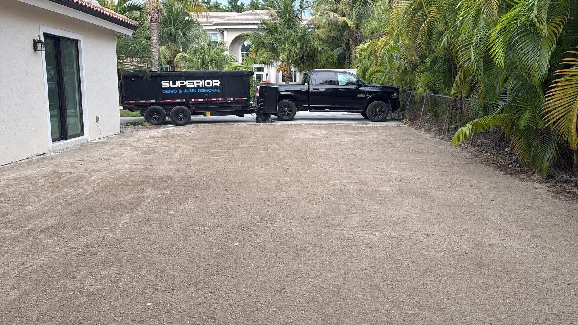 Clean backyard after Superior Demo & Debris Removal cleared all construction debris in Fort Lauderdale FL